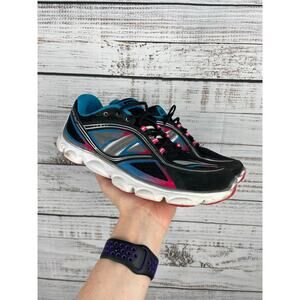 Brooks Pure Flow Tennis Shoes Active Women’s size 5 Black Pink Blue Athletic
